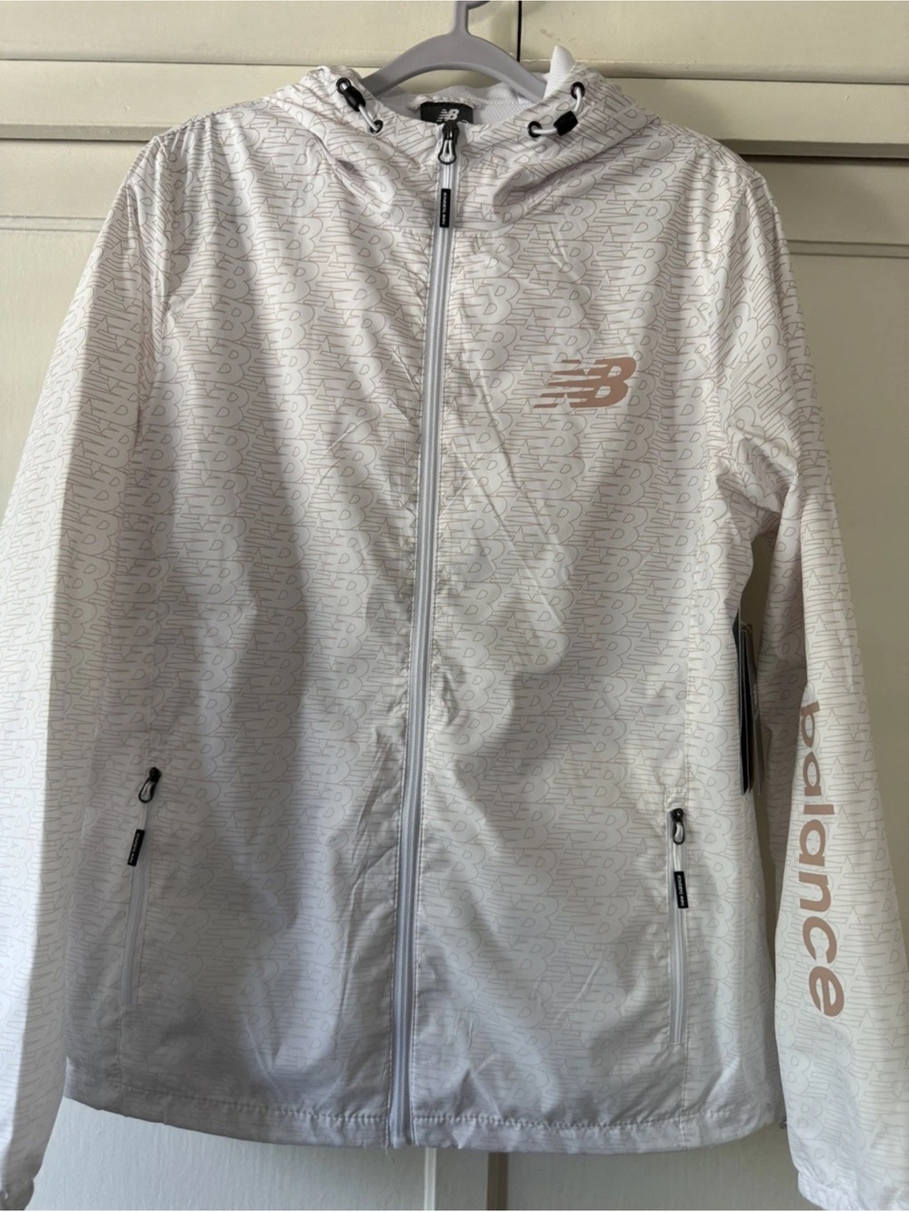 New Balance Activewear jacket wind breaker white Sz XL